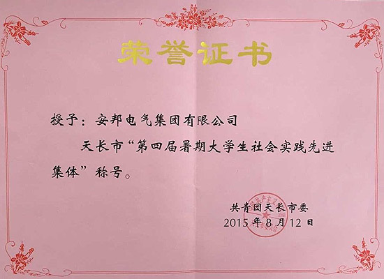 91影视看片APP下载集團榮獲天長市“第四屆暑期大學生社會實踐先進集體”稱號(圖1)