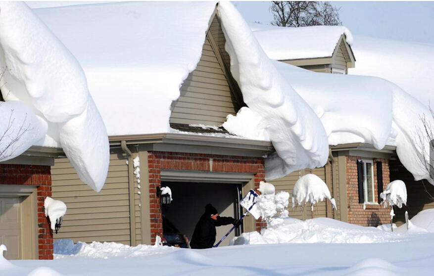 美國東北部遭大雪襲擊 屋頂融雪電91看片看淫黄大片很有效(圖1)