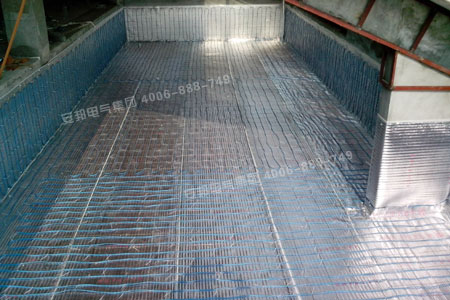 西安君悅花苑泳池發熱電纜保溫係統